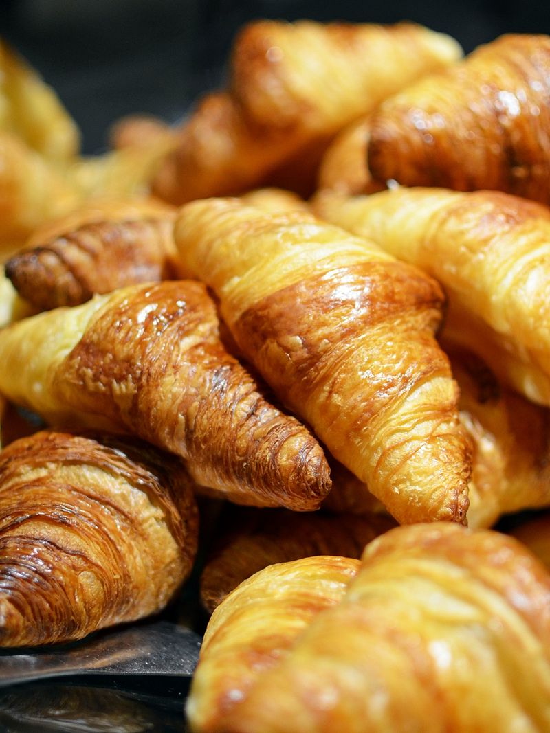 Freshly baked croissants